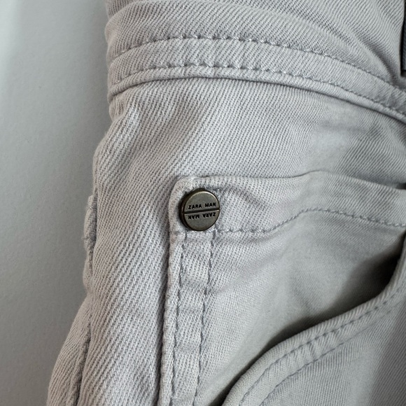 Zara Man Skinny Jeans White/Gray (US 34) - Picture 5 of 7